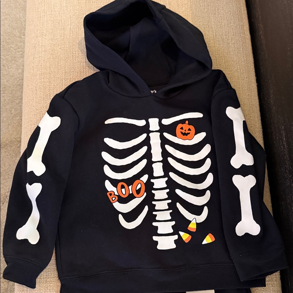 Carter's Black Skeleton Hoodie Set